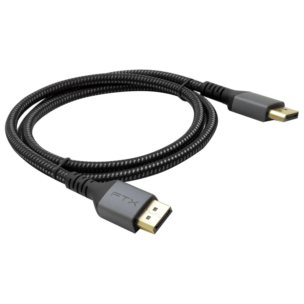 Imagem 2 de 3 do produto Cabo HDMI Ftx Ct-hd8k-ag5 8k 5 Metros 48GBps Ultra Hd 2.1 Conectores Dourados Preto Cinza
