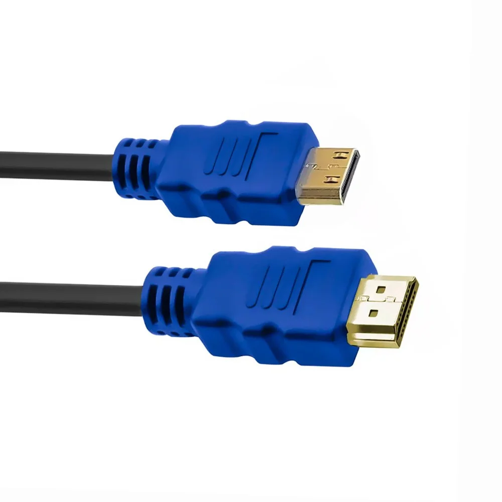 Imagem 3 de 3 do produto Cabo HDMI Para Mini HDMI 1.8m 4k 60hz Ultra Hd Alta Definição Pontas Banhadas A Ouro Blindado Conector Padrão Notebook Câmera Tablet