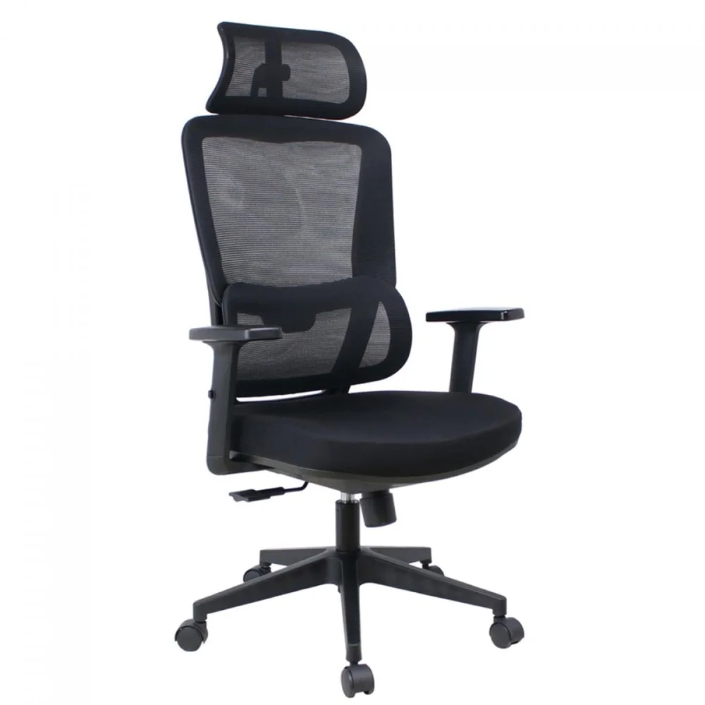 Cadeira De Escritório Dr. Office Work Pro, Ajustável, Mesh, Reclinável, Preta, Dr-ch-wkpr2db