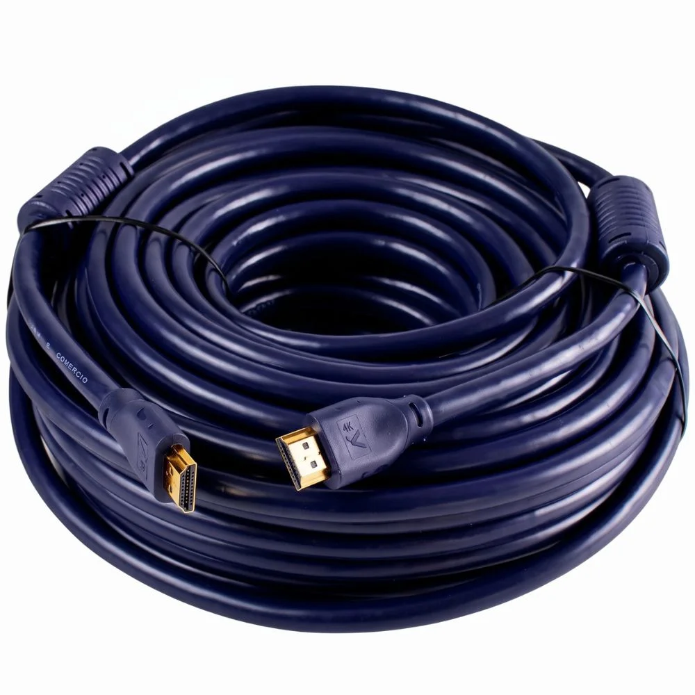 Imagem 4 de 5 do produto Cabo HDMI 20 Metros Aquario 2.0 4k 3d 19 Pinos 20 Metros - 4k20 - Aquário