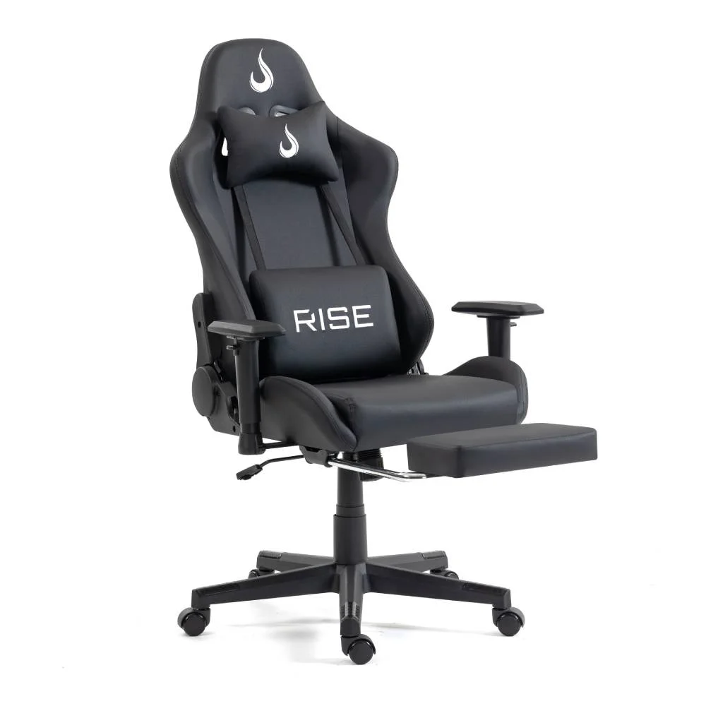 Imagem 2 de 5 do produto Cadeira Gamer Rise Mode X02 Até 130kg Preto - Rm-cg-x02-bk