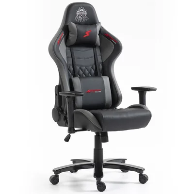 Cadeira Gamer Superframe Cerberus, Reclinável, 3d, Preto E Cinza, Sf-ch-cbr3dbgl