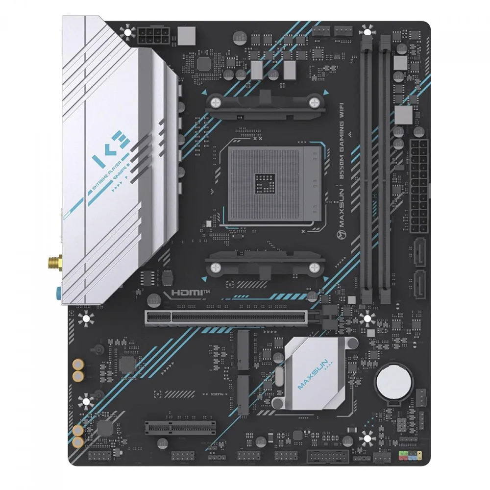 Imagem 2 de 5 do produto Placa Mãe Maxsun Ms-b550m Gaming Wifi, Chipset B550, Amd Am4, Matx, Ddr4