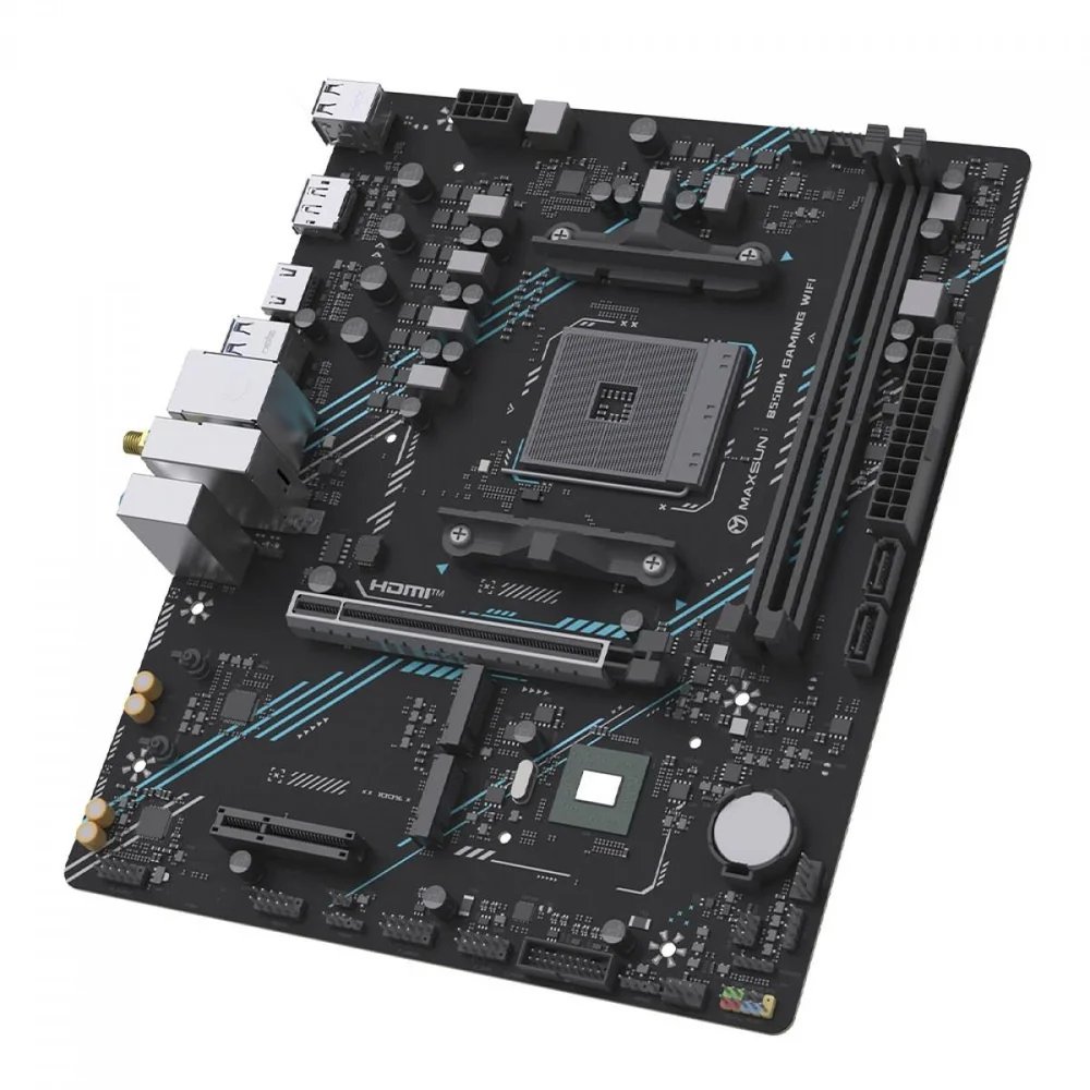 Imagem 3 de 5 do produto Placa Mãe Maxsun Ms-b550m Gaming Wifi, Chipset B550, Amd Am4, Matx, Ddr4