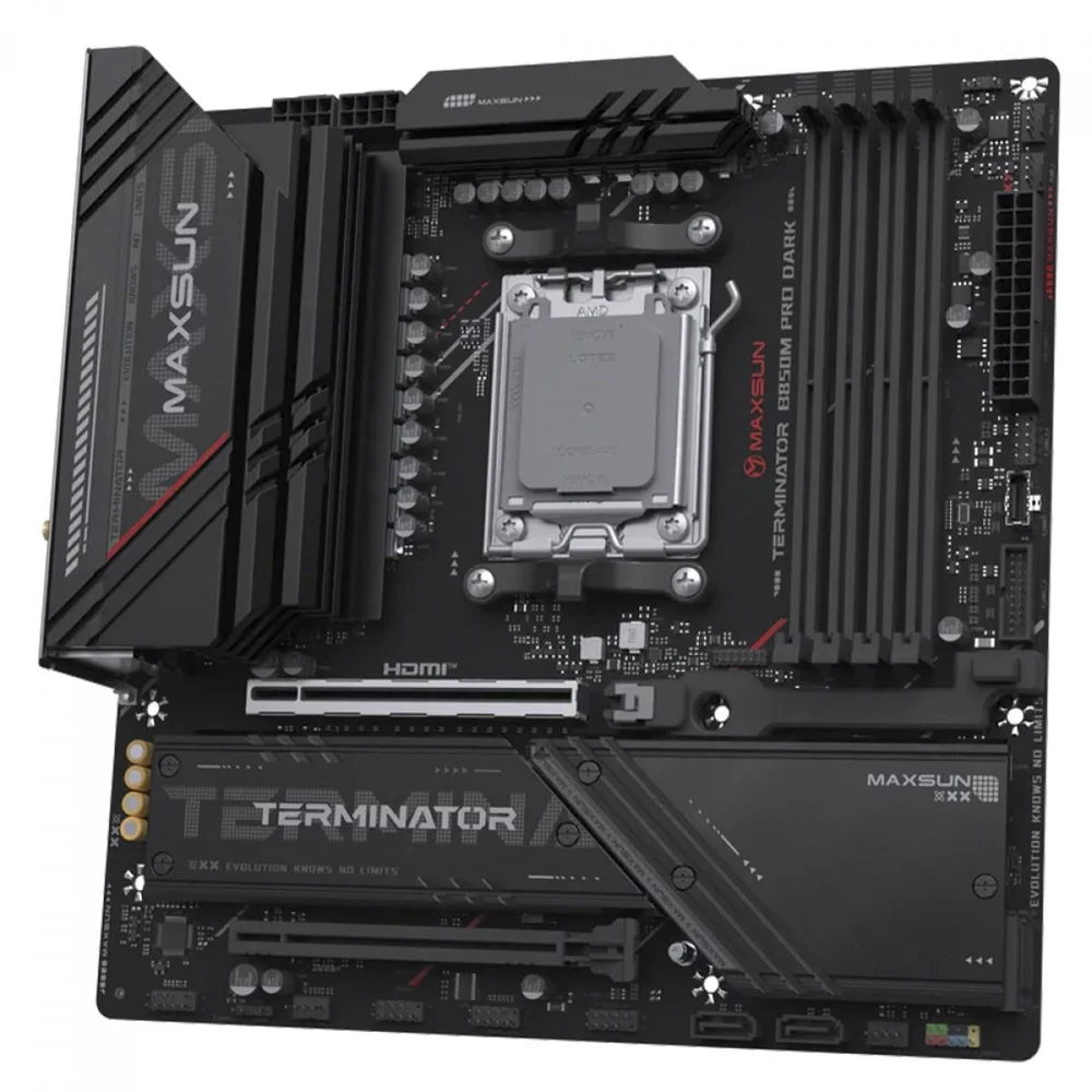 Imagem 4 de 4 do produto Placa Mãe Maxsun Terminator B850m Pro Dark Wifi, Chipset B850, Amd Am5, Matx, Ddr5