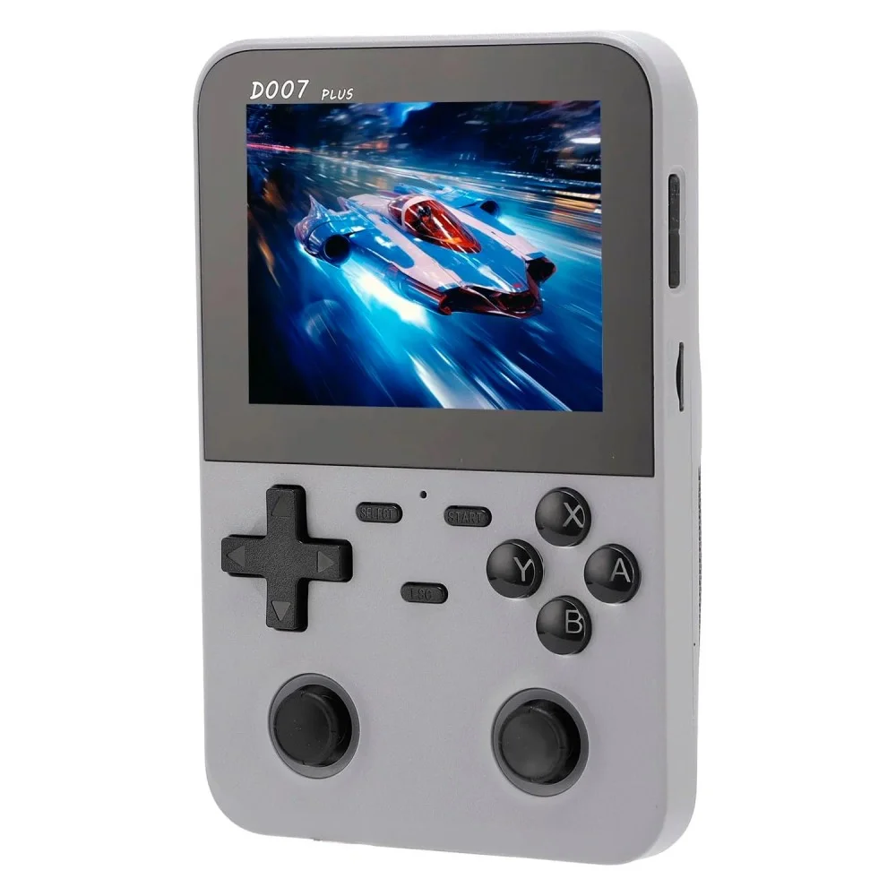Imagem 2 de 3 do produto Console Portátil D-007 Plus 64gb Tela 3.5 " Cinza Claro Retrô Games Clássicos Emulador Bateria Recarregável Joystick