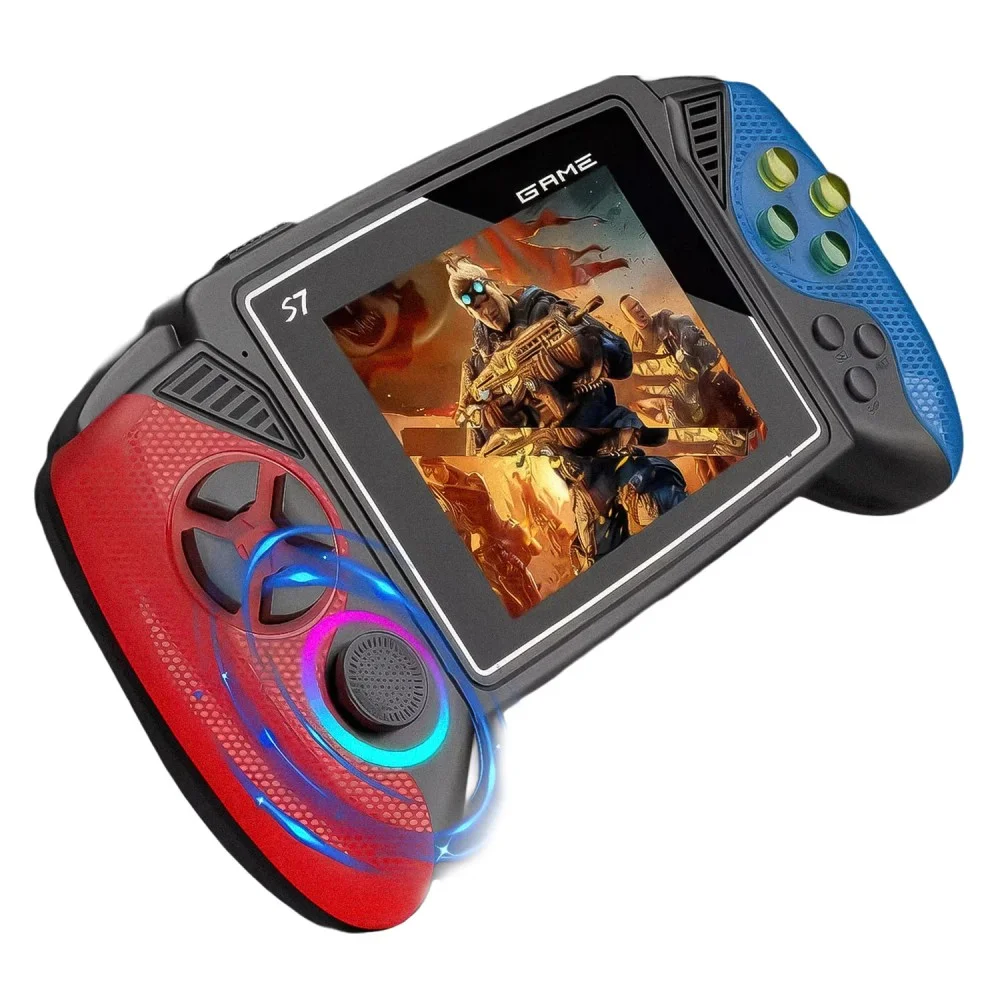 Imagem 2 de 3 do produto Console Portátil Game Box S7 620 Jogos + Controle Vermelho E Azul Retrô 8 Bits Tv Av