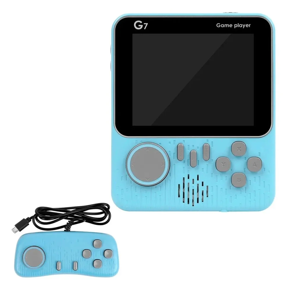 Imagem 3 de 3 do produto Console Portátil Game Boy Game Box G7 666 Jogos Retro Portátil Tela Colorida 3.0 Bateria Recarregável Azul