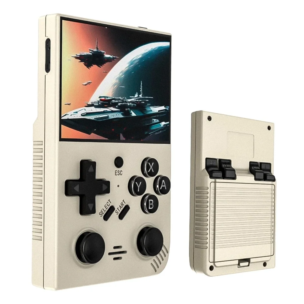 Imagem 3 de 3 do produto Console Portátil D-r35plus 64gb Tela 3.5 Ips Retro Jogos Emulador Cartão Sd Khaki