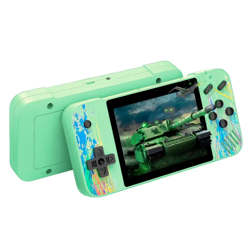 Console Portátil Game Box Power G3 800 Jogos Controle Verde Tela Lcd Retro Portátil Clássicos Bateria Recarregável