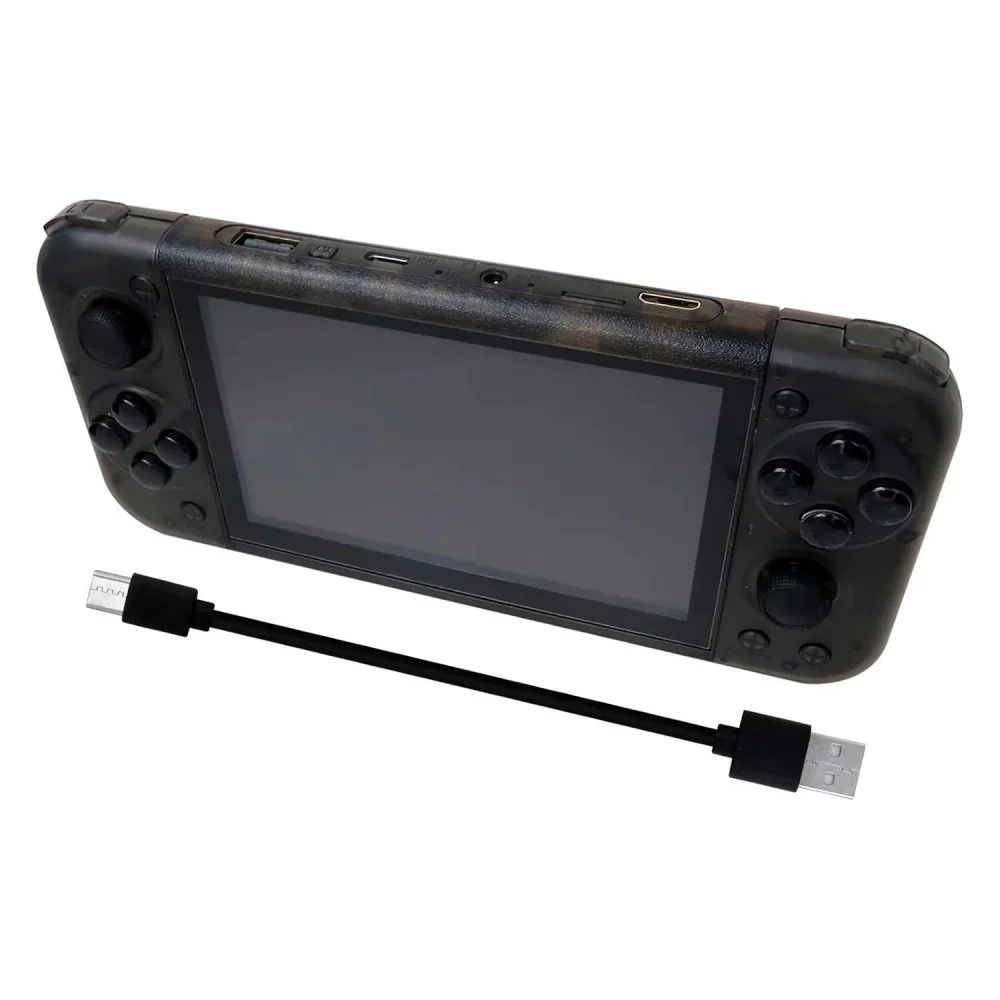 Imagem 2 de 4 do produto Console Portátil Anbernic Rg50xx 64gb Tela 5.0 " 15000 Jogos Retrô Preto Transparente Wi-fi HDMI Bateria Longa