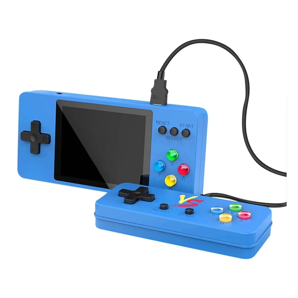 Imagem 2 de 2 do produto Console Portátil Game Box Plus K8 500 Jogos + Controle Azul Retro Clássico Tela Lcd 3.0 Bateria Recarregável Tv Out