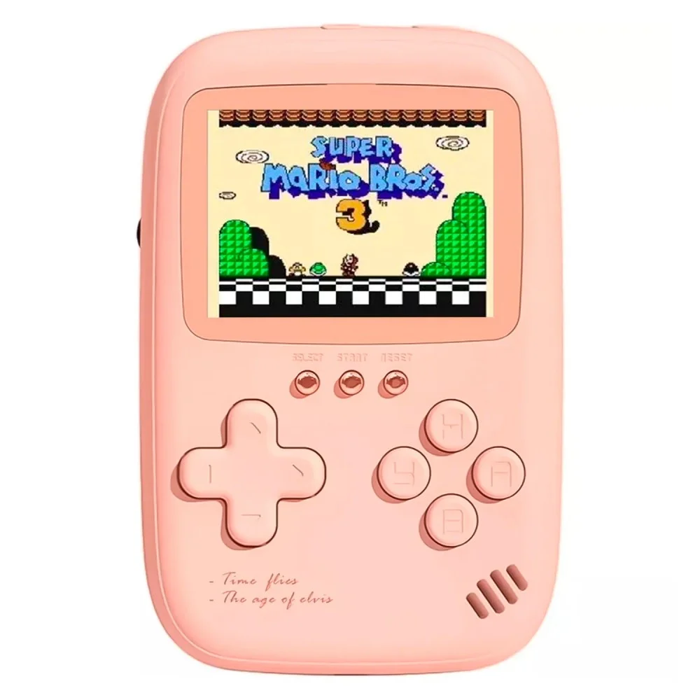 Imagem 1 de 1 do produto Console Portátil Game Box Dy-13 Power Bank 500 Jogos Clássicos Retrô Tela Colorida Recarregável Rosa