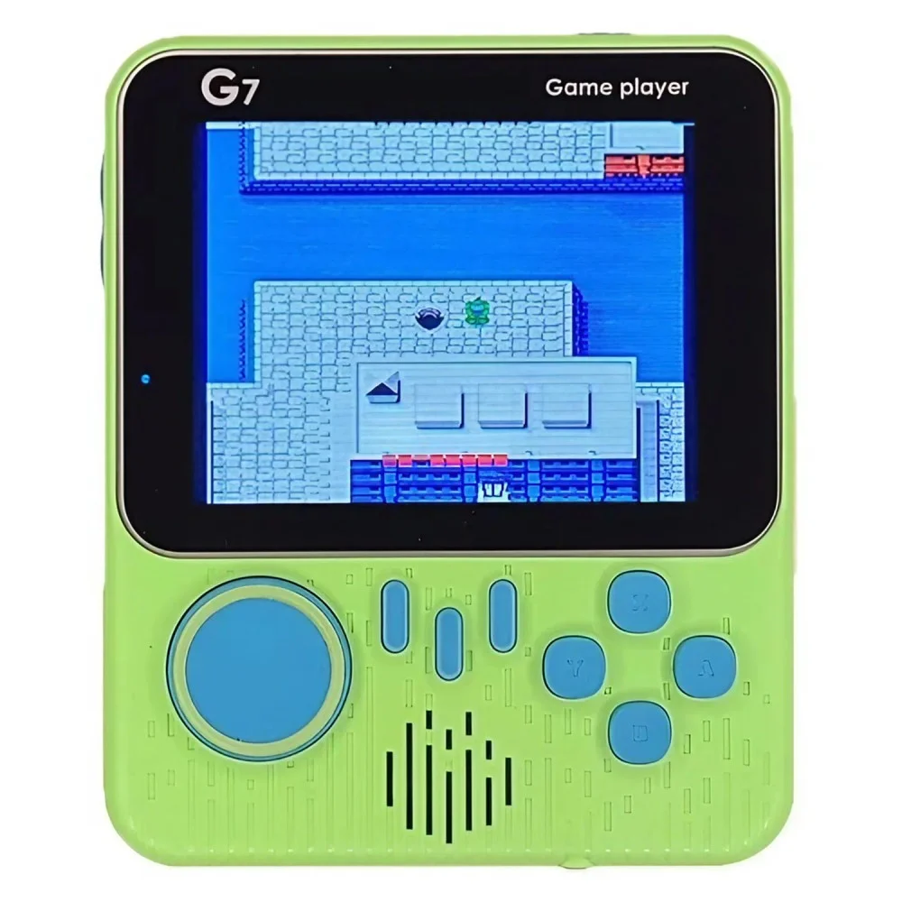 Console Portátil Game Box G7 666 Jogos Retrô Cor Verde Tela Colorida Bateria Recarregável Nostalgia