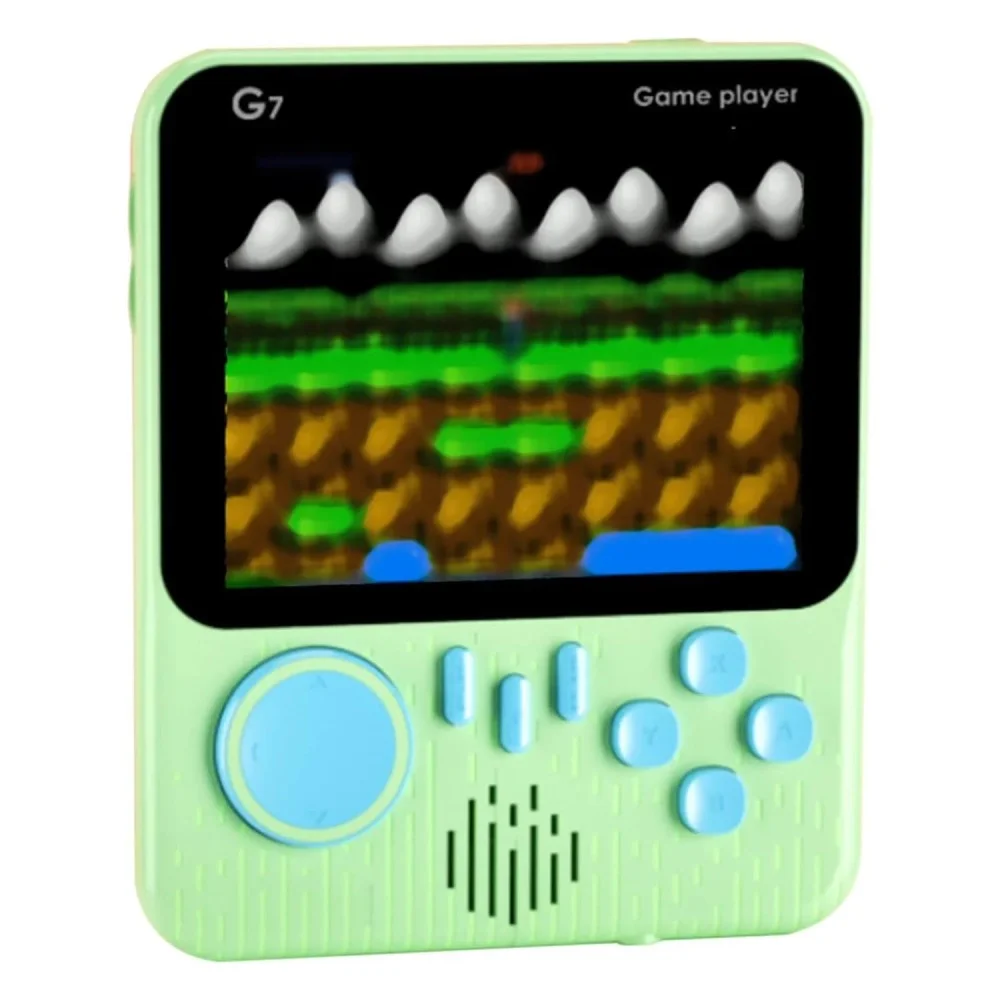 Console Portátil Game Box G7 666 Jogos Retrô Cor Verde Tela Colorida Bateria Recarregável Nostalgia