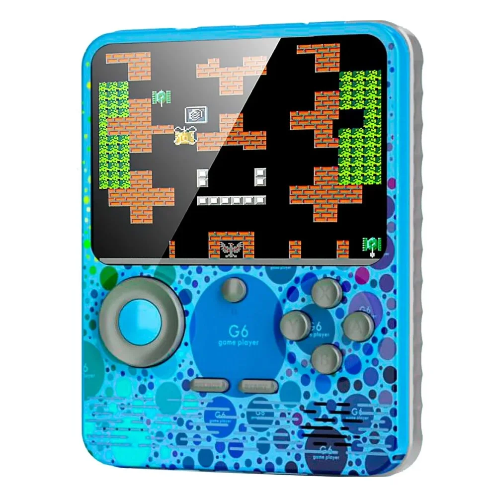 Console Portátil Game Box G6 Power Bank 666 Jogos Azul Tela Colorida Bateria Recarregável Retro Portátil Games
