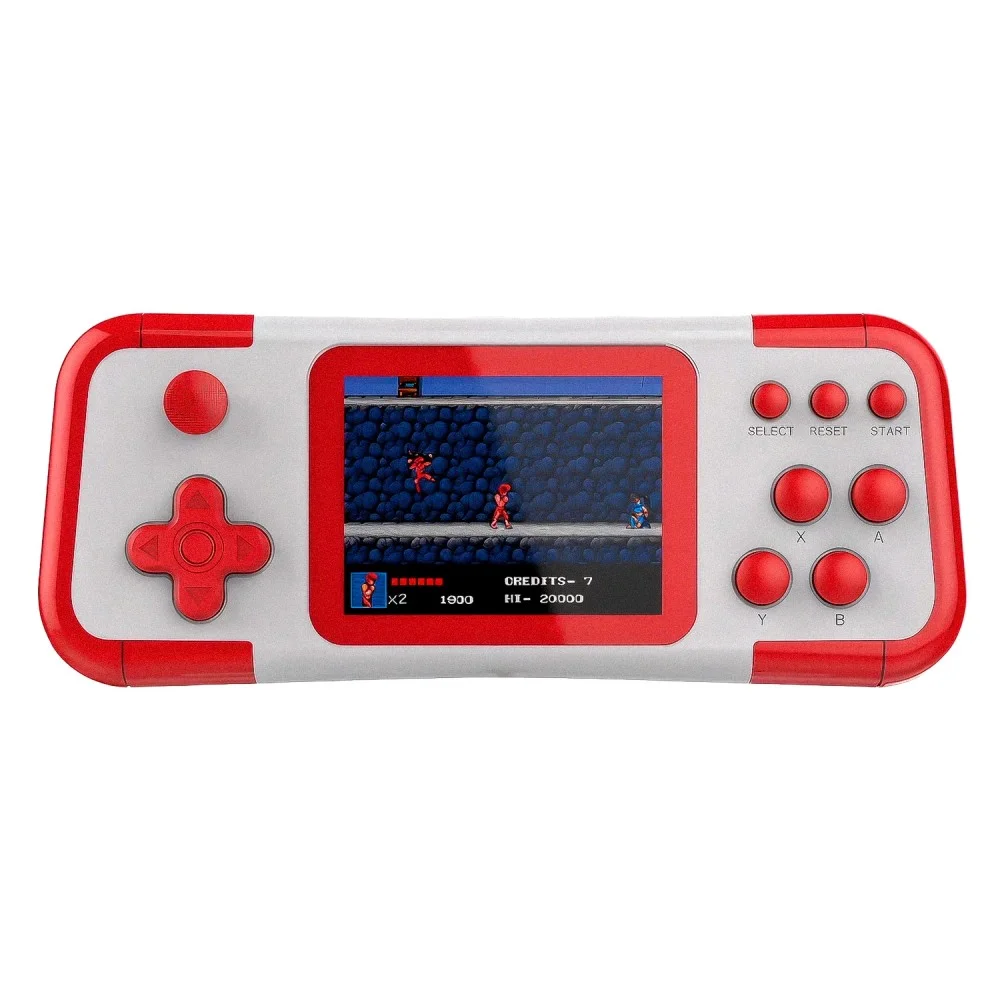Imagem 1 de 2 do produto Console Portátil Game Box A12 666 Jogos Retrô Vermelho E Branco Tela Colorida Portátil Bateria Recarregável