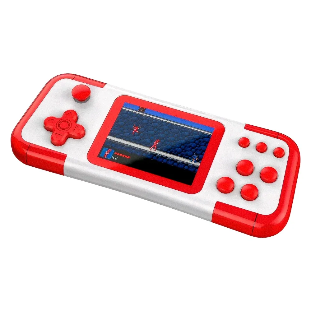 Imagem 2 de 2 do produto Console Portátil Game Box A12 666 Jogos Retrô Vermelho E Branco Tela Colorida Portátil Bateria Recarregável