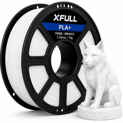 Filamento Pla+ Branco Xfull 1kg Alta Precisão 1,75mm