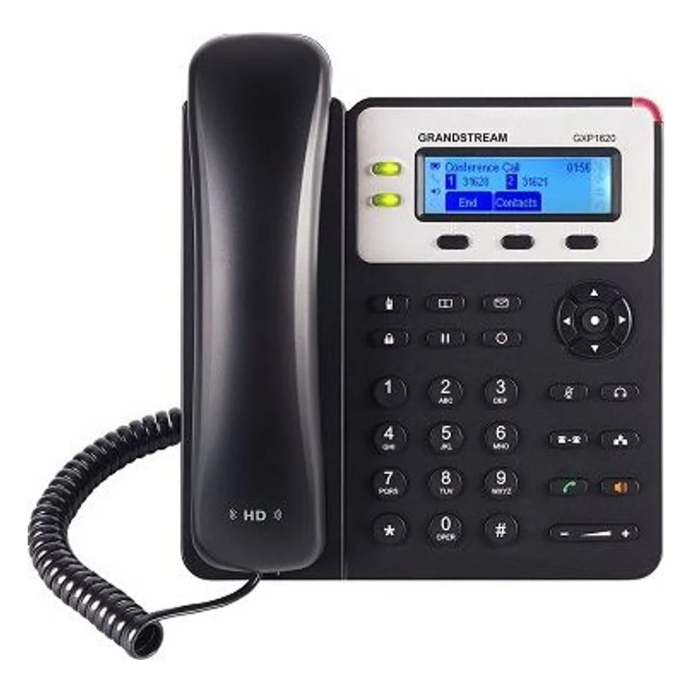 Imagem 2 de 4 do produto Telefone Ip Grandstream Gxp1625 2 Linhas Poe Tela Lcd 132x48 Áudio Hd Viva-voz Voip Empresarial Sip