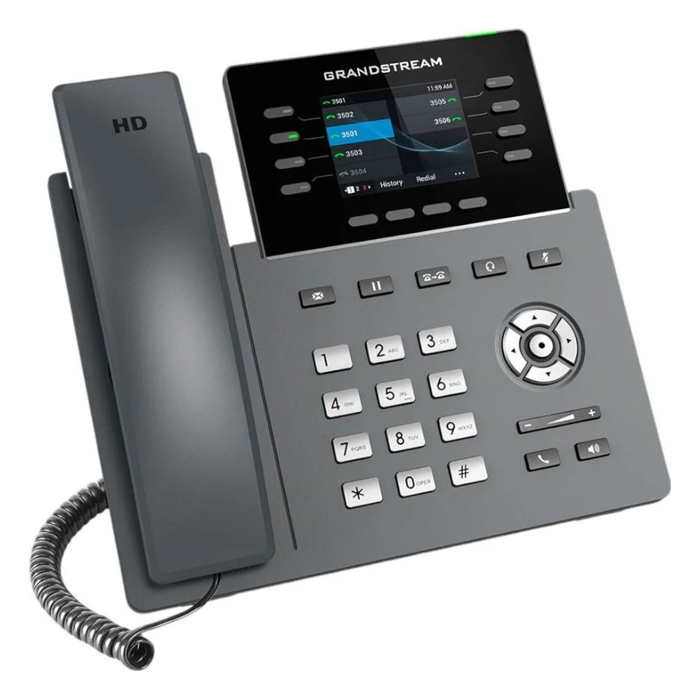 Imagem 1 de 4 do produto Telefone Ip Grandstream Grp2615 10 Linhas Wi-fi Bluetooth Áudio Hd Cor Colorido Sip Gdms Corporativo