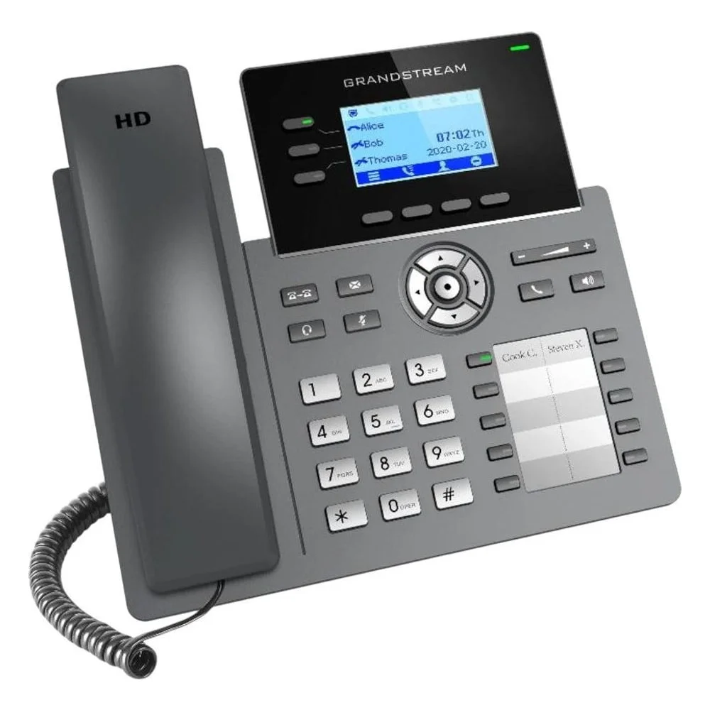 Telefone Ip Grandstream Grp2604 3 Linhas Gigabit Áudio Full Hd Conferência 5 Vias Poe Empresarial Voip