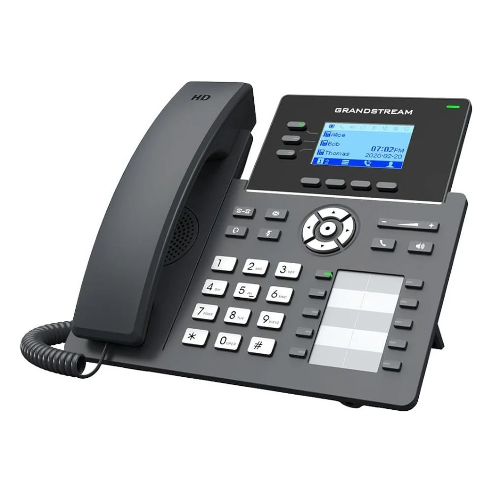 Telefone Ip Grandstream Grp2604 3 Linhas Gigabit Áudio Full Hd Conferência 5 Vias Poe Empresarial Voip