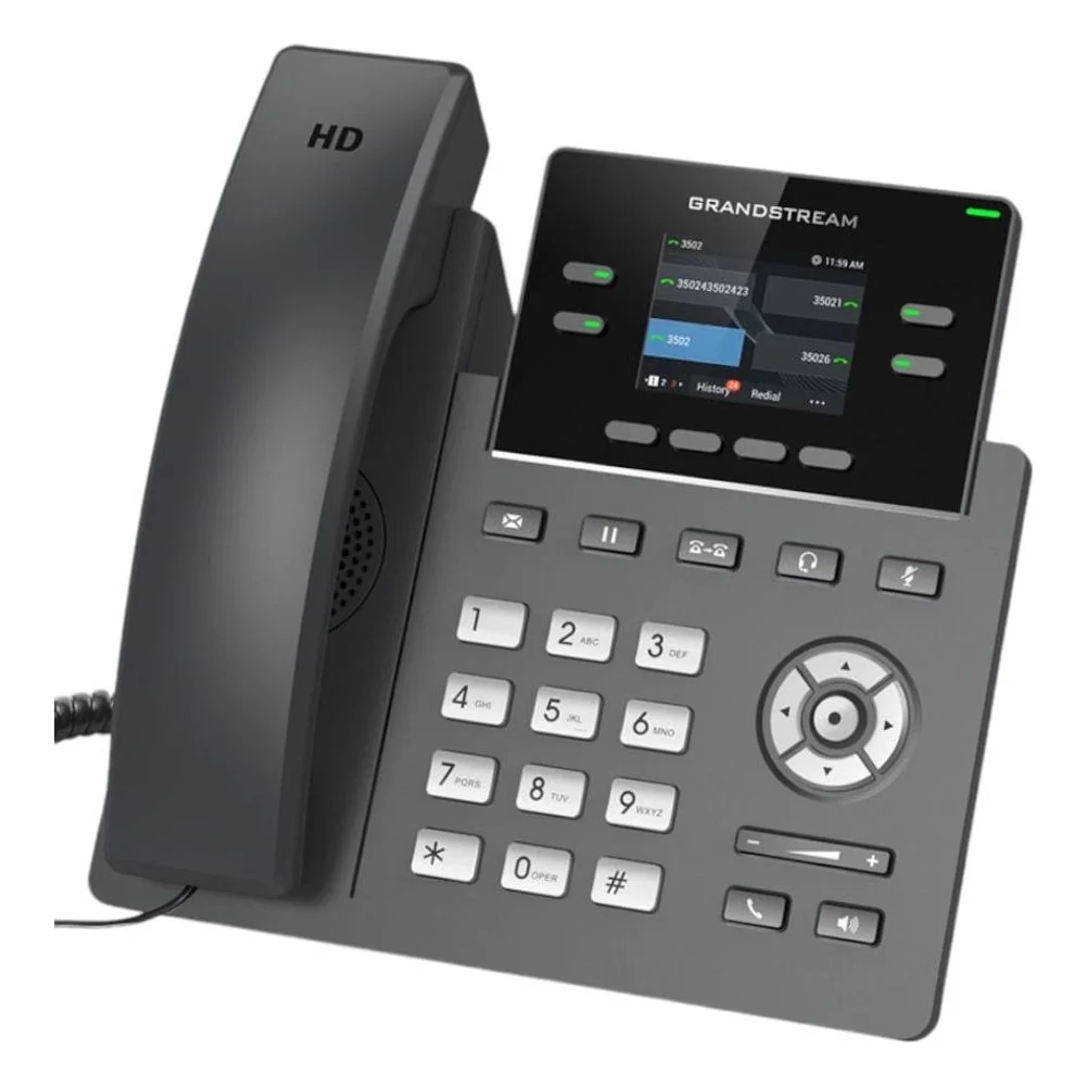 Imagem 1 de 3 do produto Telefone Ip Grandstream Grp2612p 4 Linhas Poe Áudio Hd Sip Corporativo Escritório Pbx
