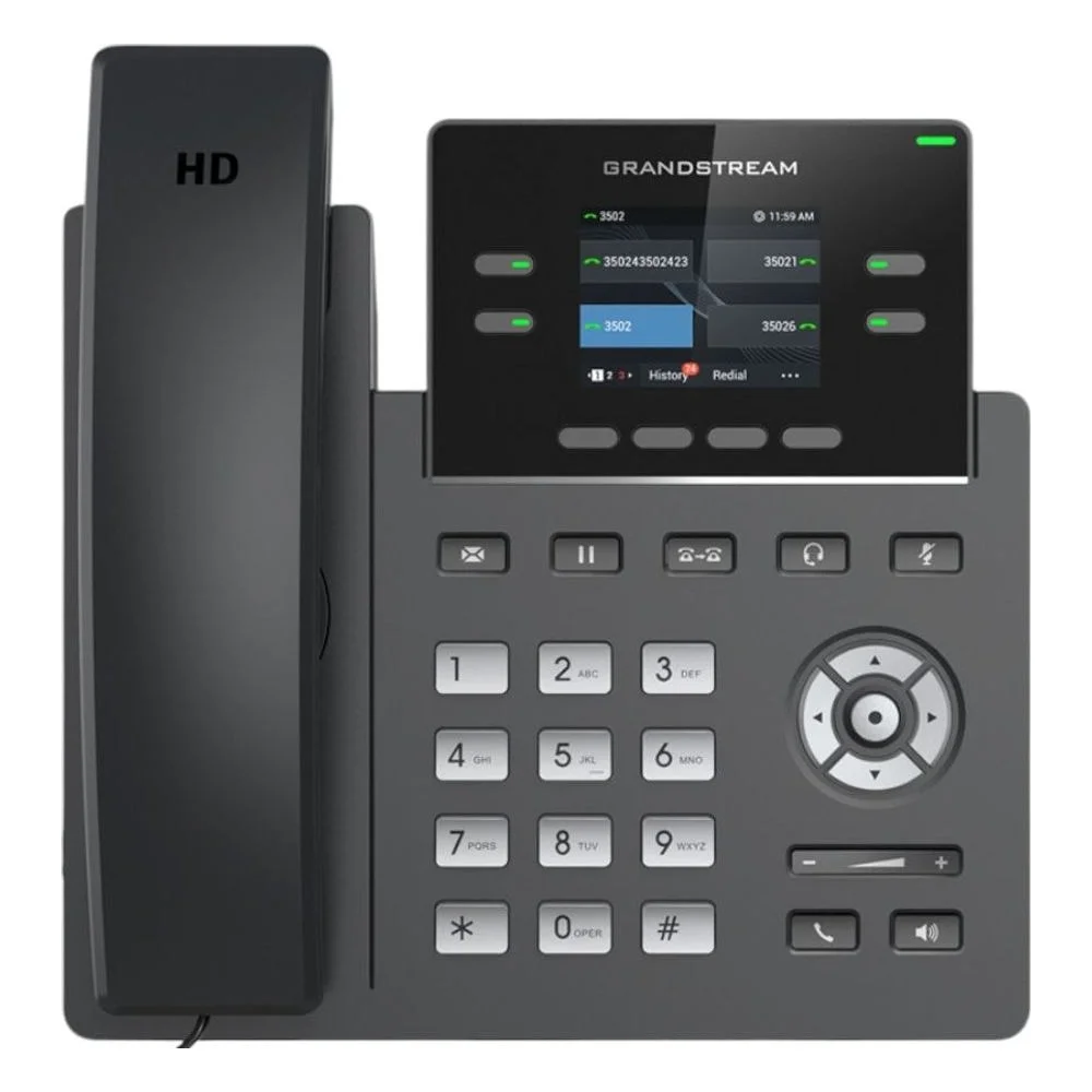 Imagem 3 de 3 do produto Telefone Ip Grandstream Grp2612p 4 Linhas Poe Áudio Hd Sip Corporativo Escritório Pbx