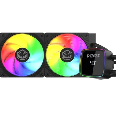 Water Cooler PCyes Duley 240mm Black Vulcan ARGB 240mm Com Display - Tdp 285w - Wcdly240bv