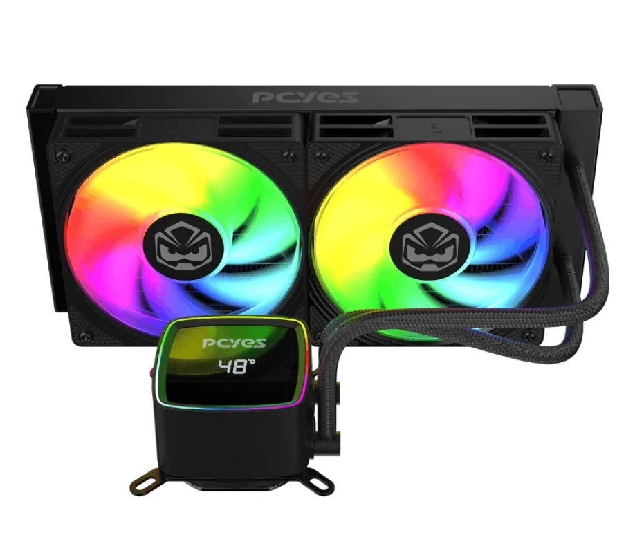 Water Cooler PCyes Duley 240mm Black Vulcan ARGB 240mm Com Display - Tdp 285w - Wcdly240bv
