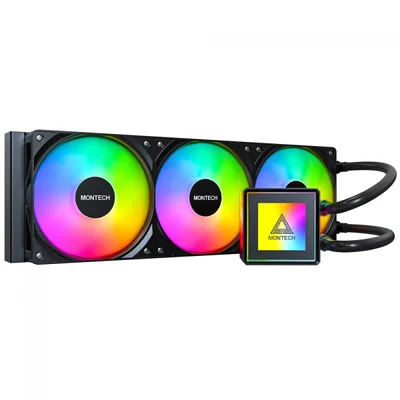 Water Cooler Montech Pureflow ARGB, 360mm, Intel-amd, Preto