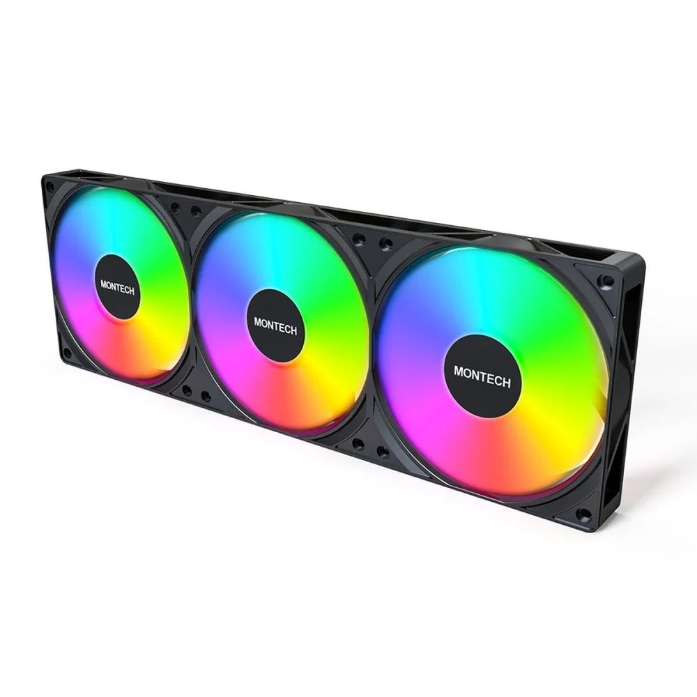 Imagem 3 de 5 do produto Water Cooler Montech Pureflow ARGB, 360mm, Intel-amd, Preto