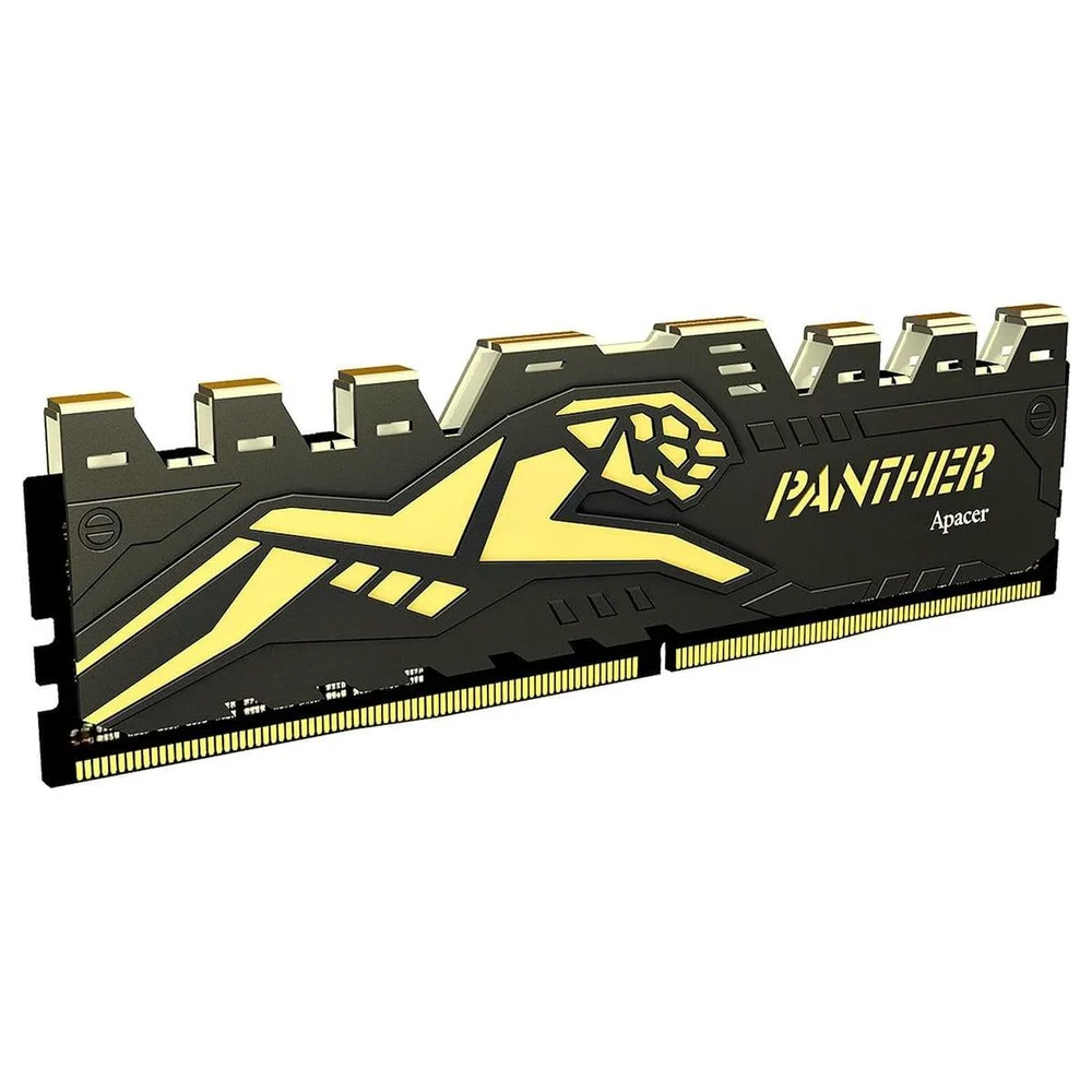 Memória Ddr4 Apacer Panther, 8GB, 3200mhz, Preto/dourado, Ah4u08g32c28y7gaa-1 Memória Ddr4 Apacer Panther, 8GB, 3200mhz, Preto/dourado, Ah4u08g32c28y7gaa-1