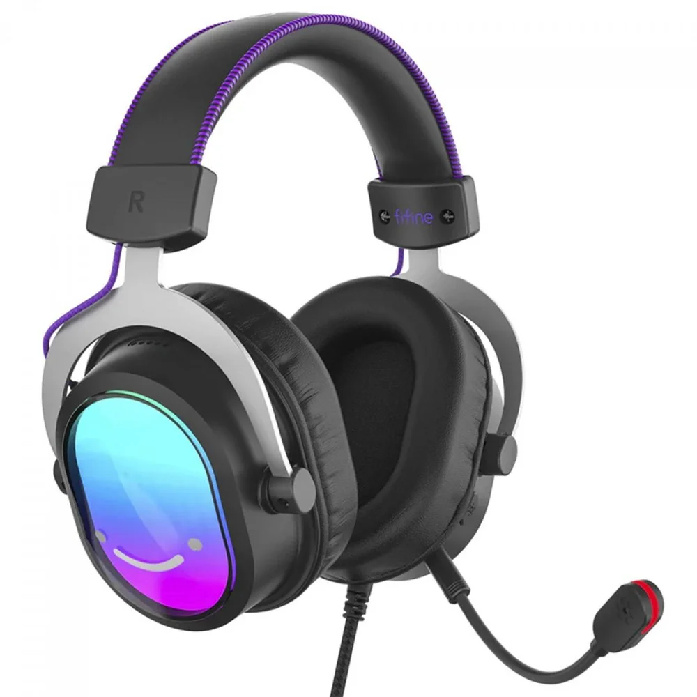 Imagem 2 de 3 do produto Headset Gamer Fifine Ampligame H16, 7.1 Surround, RGB, Usb, Black