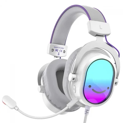 Headset Gamer Fifine Ampligame H16, 7.1 Surround, RGB, Usb, White