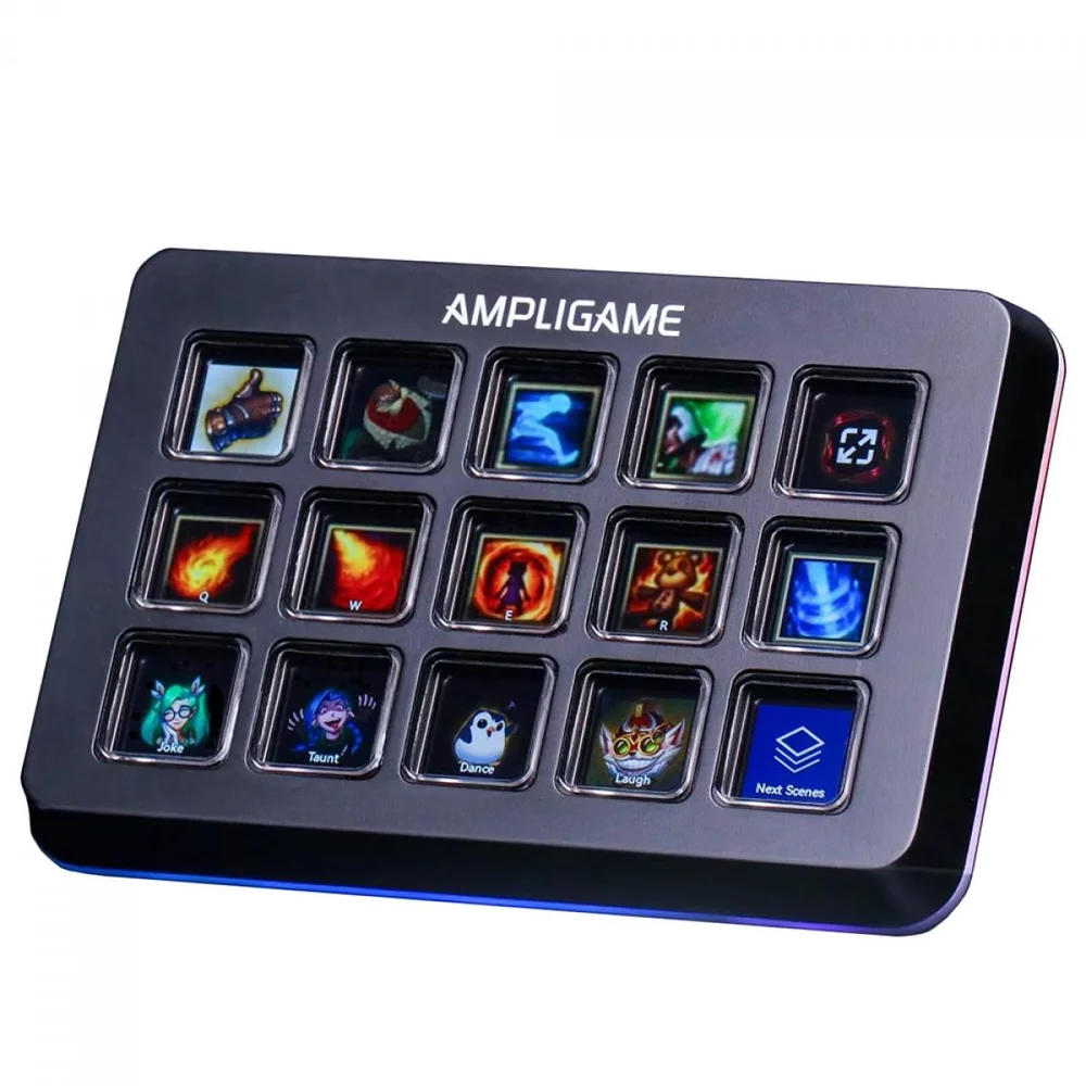Imagem 4 de 5 do produto Mesa Controladora Fifine Ampligame D6, 15 Teclas, RGB, Preto