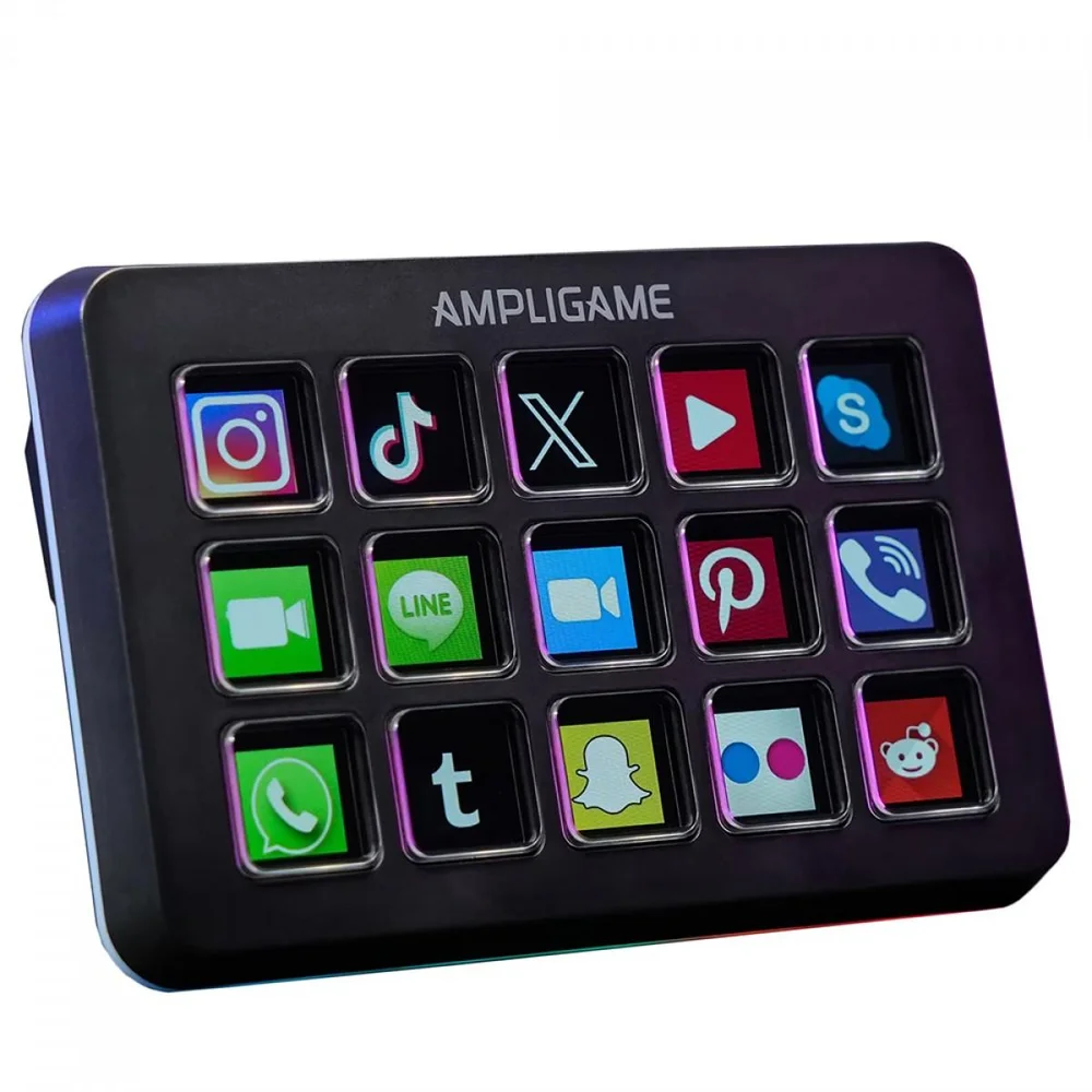 Imagem 5 de 5 do produto Mesa Controladora Fifine Ampligame D6, 15 Teclas, RGB, Preto