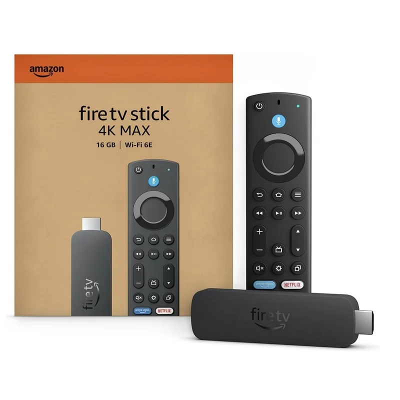 Fire Tv Stick Com Alexa 4k Max Última Geração 16gb Streaming HDMI, Wifi6, Apps De Streaming E Tv Gratuita