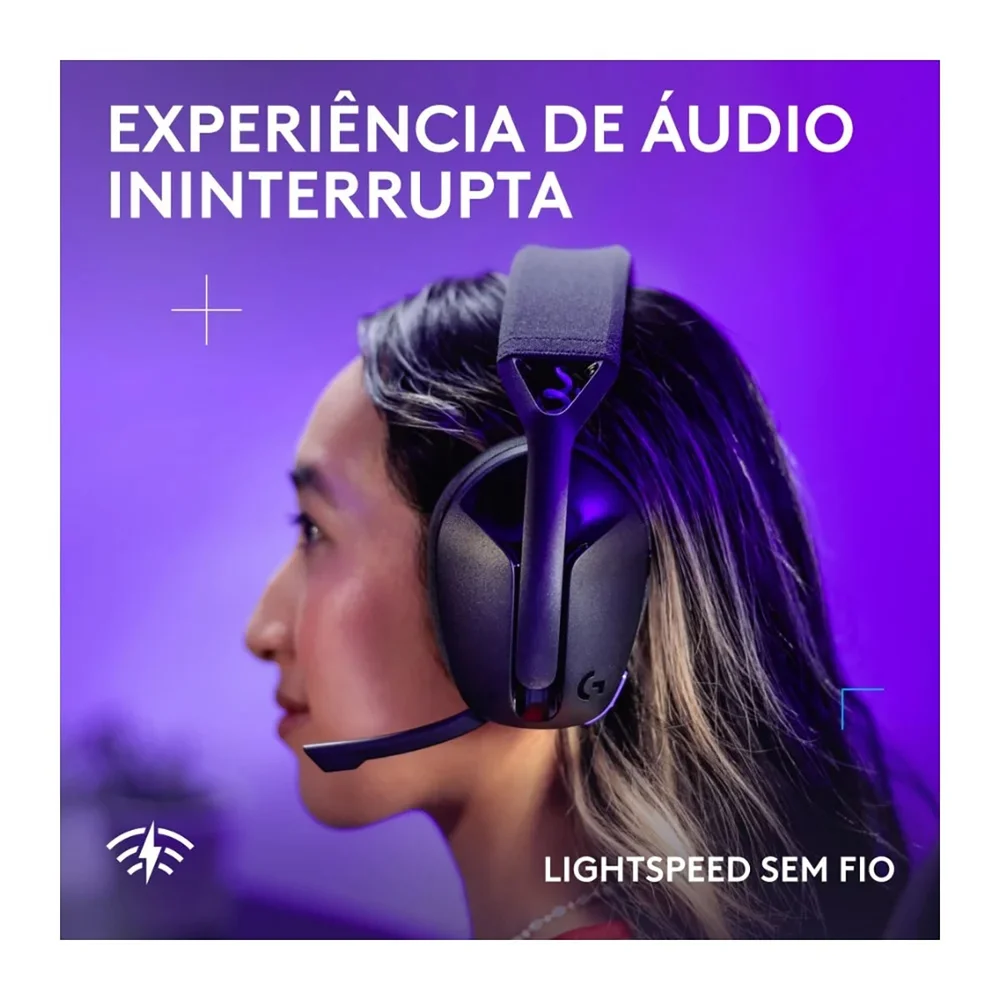 Imagem 5 de 5 do produto Fone Headset Gamer Sem Fio G321 Lightspeed Logitech Preto 981-001562