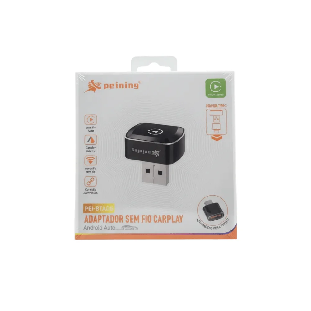 Imagem 3 de 4 do produto Adaptador Sem Fio Carplay Usb-a P Usb-c Peining Pei-bta06