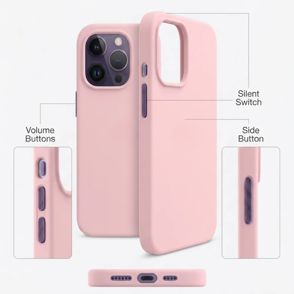 Imagem 5 de 5 do produto Capa Case Silicone Para Iphone 15 Plus Aveludada Interior