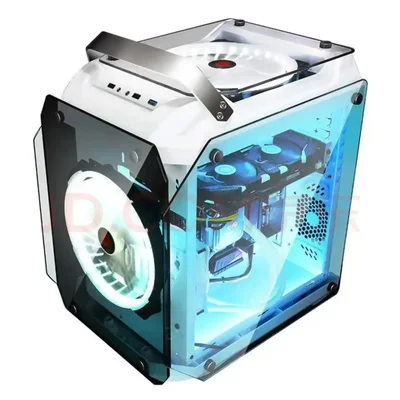 Gabinete Aquário Cg300w Branco Com 3 Ventiladores Ew 300rw Sem Fonte
