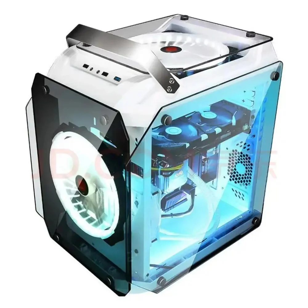 Gabinete Aquário Cg300w Branco Com 3 Ventiladores Ew 300rw Sem Fonte