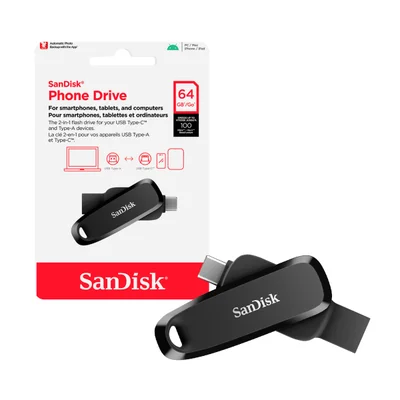 Pen Drive 64gb Usb 3.2 Otg Ultra D Drive Go Tip C 100mbs Le Sdddc6-064g-g46 Sandisk