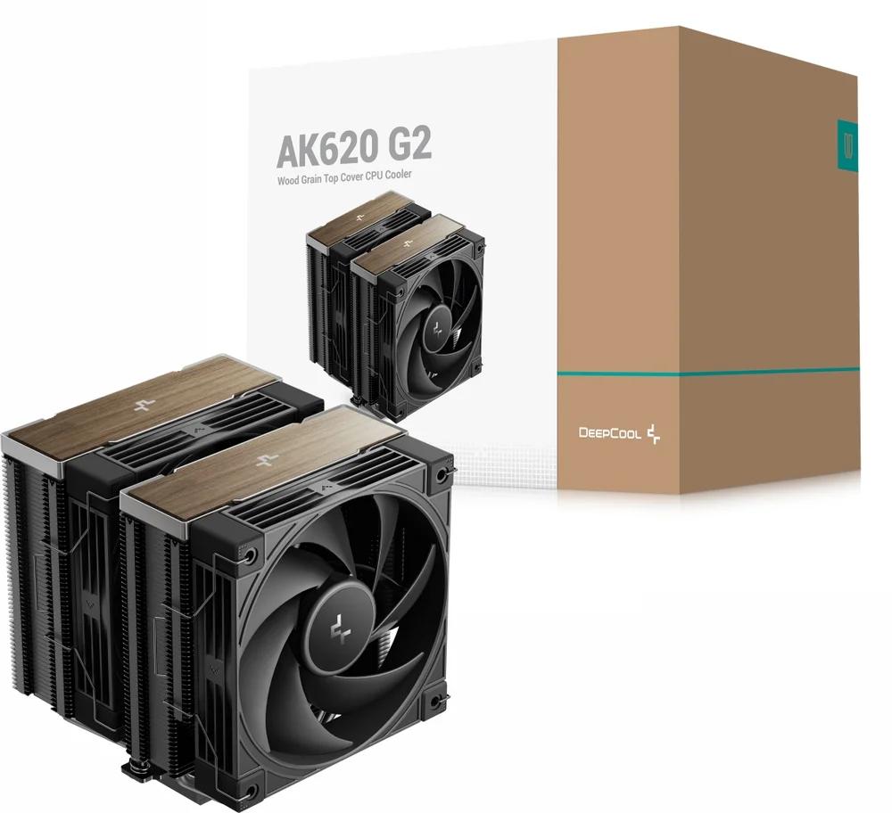Imagem 3 de 5 do produto Air Cooler 120mm Deepcool Ak620 G2, Dual-tower, Black/wood - R-ak620g2-bknnmn-gjd