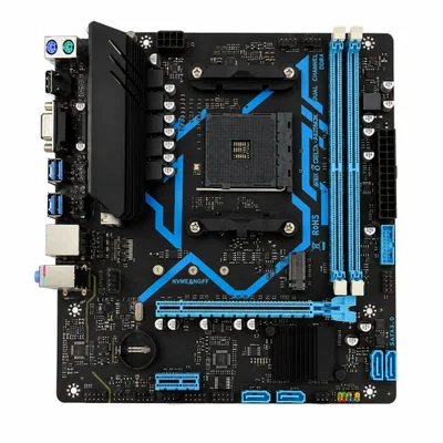 Placa Mãe Aitek Amd A520 Am4 Ryzen 3000 4000 5000 Ddr4 64gb M.2 Nvme HDMI Vga Lan Gigabit Micro-atx