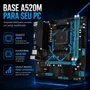 Placa Mãe Aitek Amd A520 Am4 Ryzen 3000 4000 5000 Ddr4 64gb M.2 Nvme HDMI Vga Lan Gigabit Micro-atx