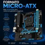 Placa Mãe Aitek Amd A520 Am4 Ryzen 3000 4000 5000 Ddr4 64gb M.2 Nvme HDMI Vga Lan Gigabit Micro-atx