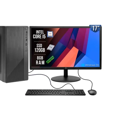 Computador Completo i5 3.20ghz, 8GB, 120GB Monitor 17 +kit WINDOWS